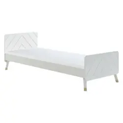 Bett 90/200 cm in Weiß