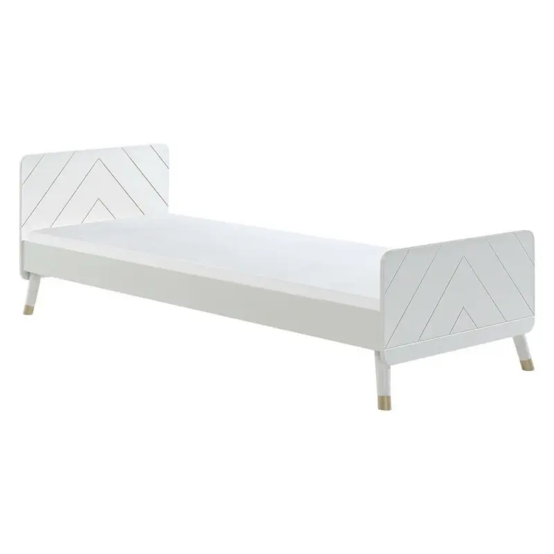 Bett 90/200 cm in Weiß