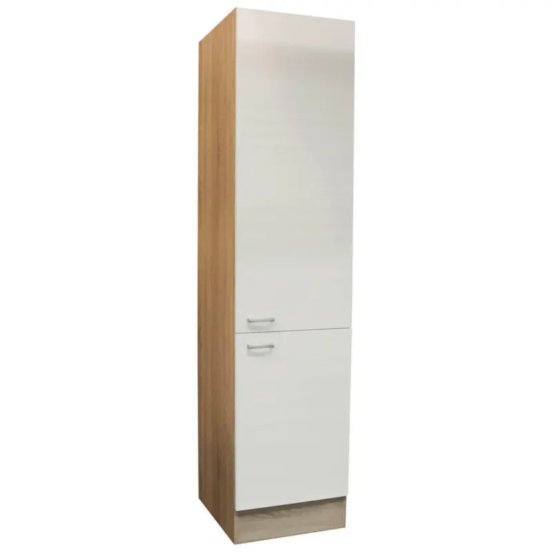 Geschirrschrank 50/211/56 cm in Weiß, Eichefarben
