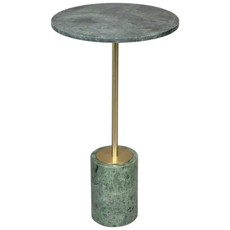 Beistelltisch in Metall, Stein 37,5/37,5/65 cm