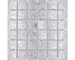 Keramikmosaik SB 595 30,6x30,6 cm silber