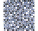 Hornbach Glasmosaik mit Naturstein XCM M670 30,0x30,0 cm blau grau