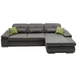 Ecksofa in Flachgewebe Grau