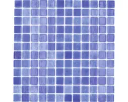 Glasmosaik VP508PAT 31,6x31,6 cm für Poolbau blau matt