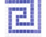 Hornbach Glasmosaik GM BO 16P 21,7x21,7 cm für Poolbau blau weiß