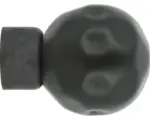 Hornbach Endstück gehämmerte Kugel für Loft Black Line schwarz Ø 28 mm 1 Stk.