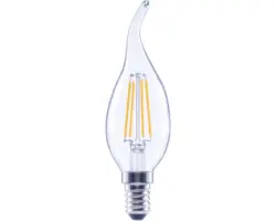 FLAIR LED Kerzenlampe dimmbar CL35 E14/4W(40W) 470 lm 2700 K warmweiß klar Windstoß Kerzenlampe