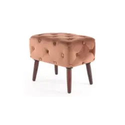 Hocker in Textil, Holzwerkstoff Braun