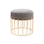 XXXLutz Lauterach - Ihr Möbelhaus bei Bregenz Hocker in Metall, Kunststoff, Textil Grau, Goldfarben