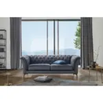 XXXLutz Lauterach - Ihr Möbelhaus bei Bregenz Chesterfield-Sofa in Flachgewebe Anthrazit