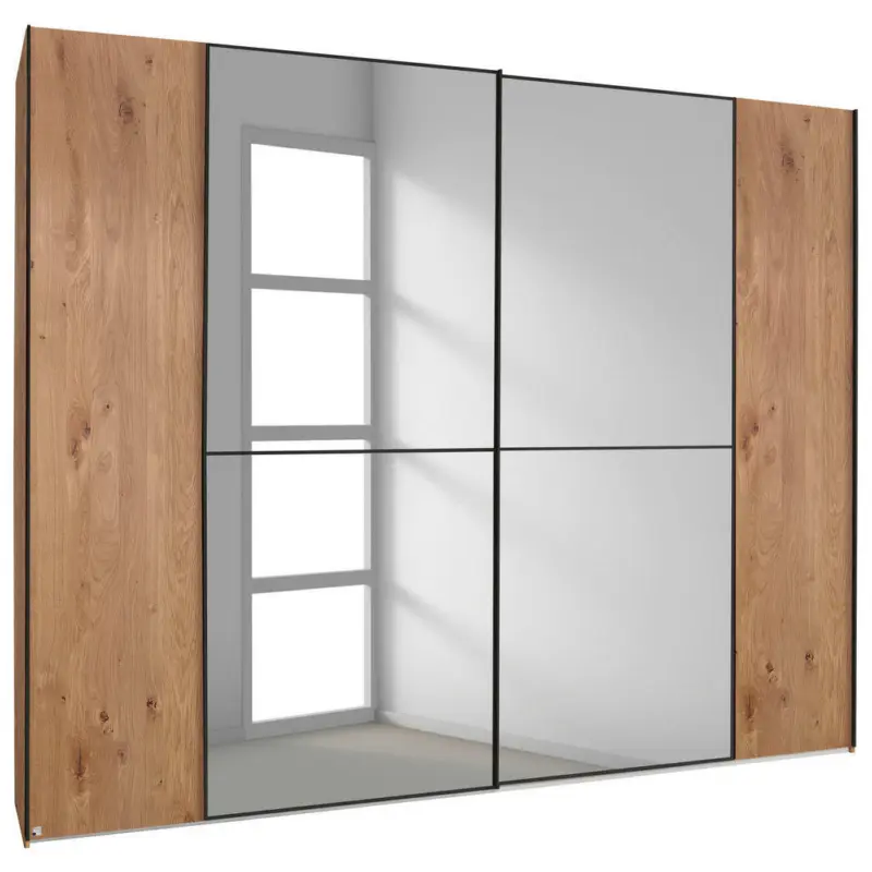Schwebetürenschrank in Eichefarben