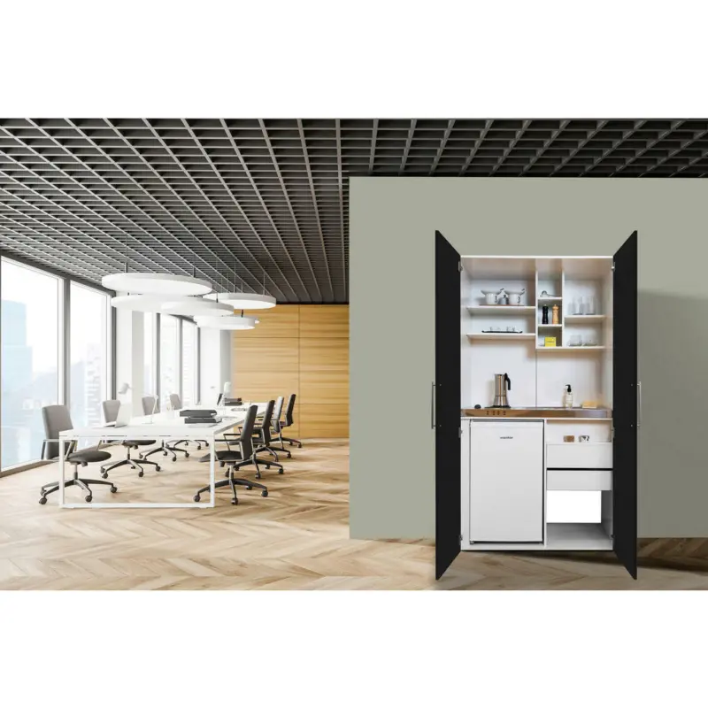 Schrankküche in Weiß