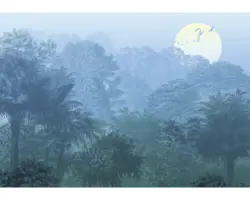 Fototapete Vlies INX8-052 Ink Deep in the Jungle 8-tlg. 400 x 280 cm