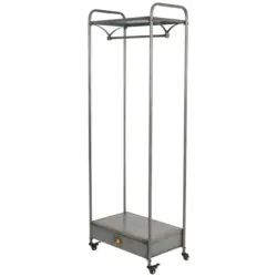 Kleiderwagen in Graphitfarben 61/171/36 cm