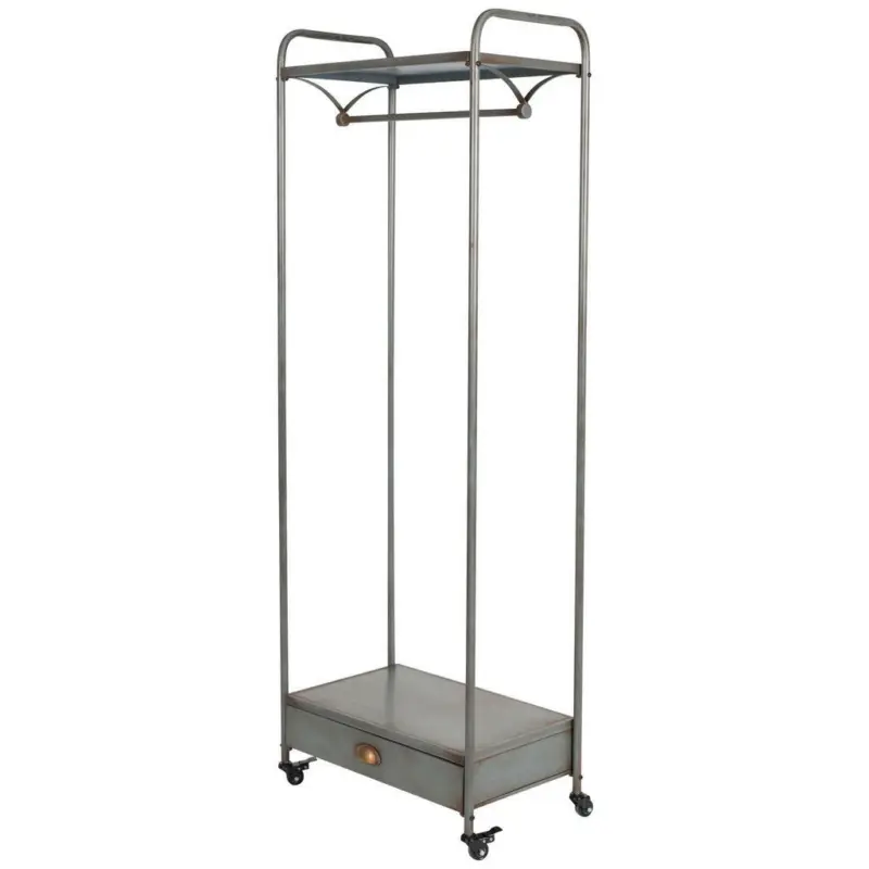 Kleiderwagen in Graphitfarben 61/171/36 cm