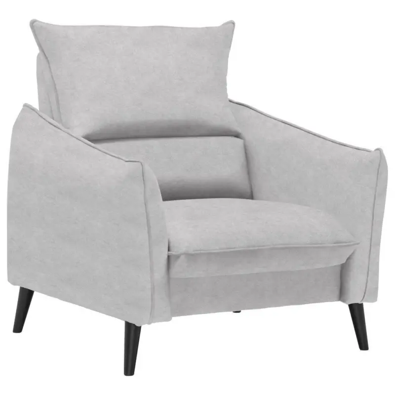 Sessel in Velours Hellgrau