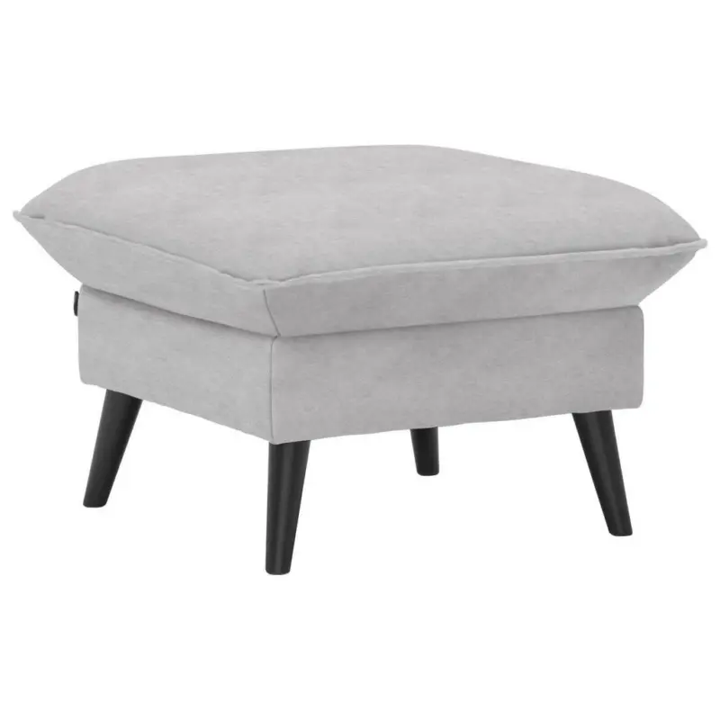 Hocker in Textil Hellgrau