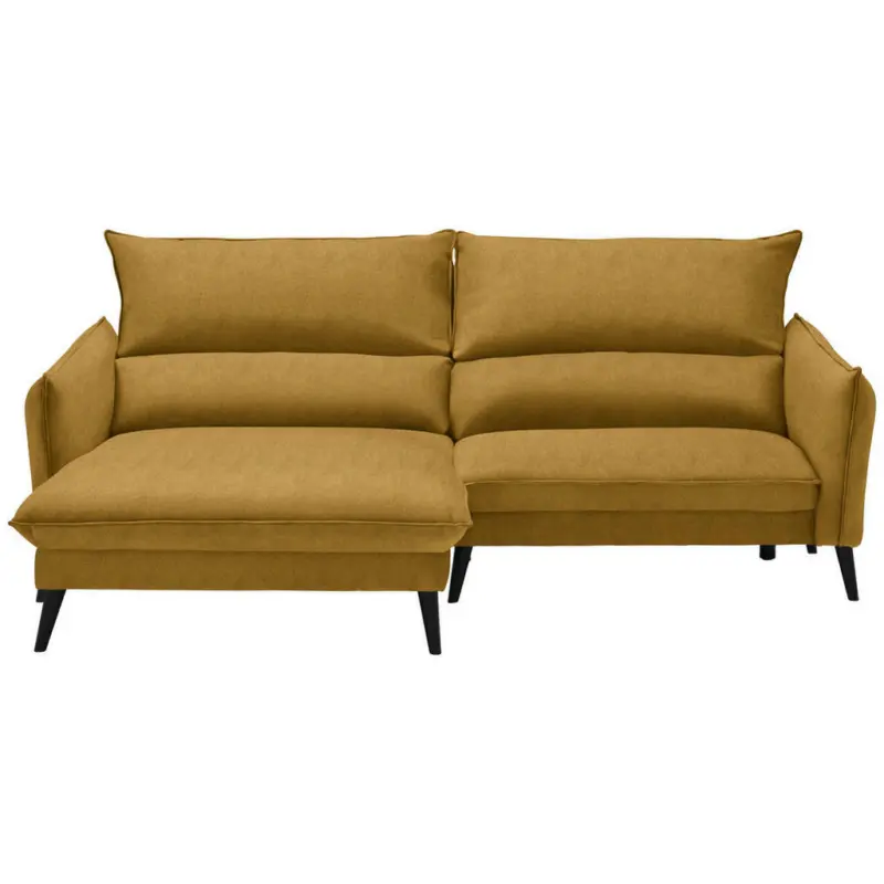 Ecksofa in Velours Gelb