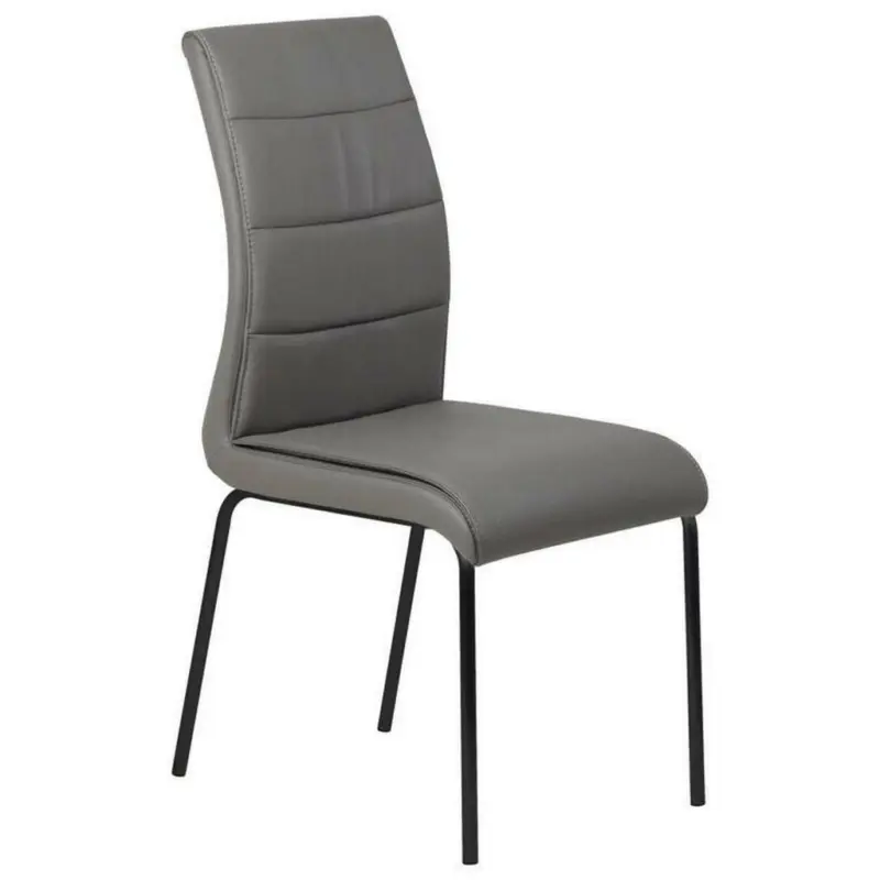 Stuhl in Stahl Lederlook