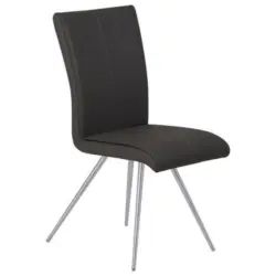 Stuhl in Edelstahl Lederlook