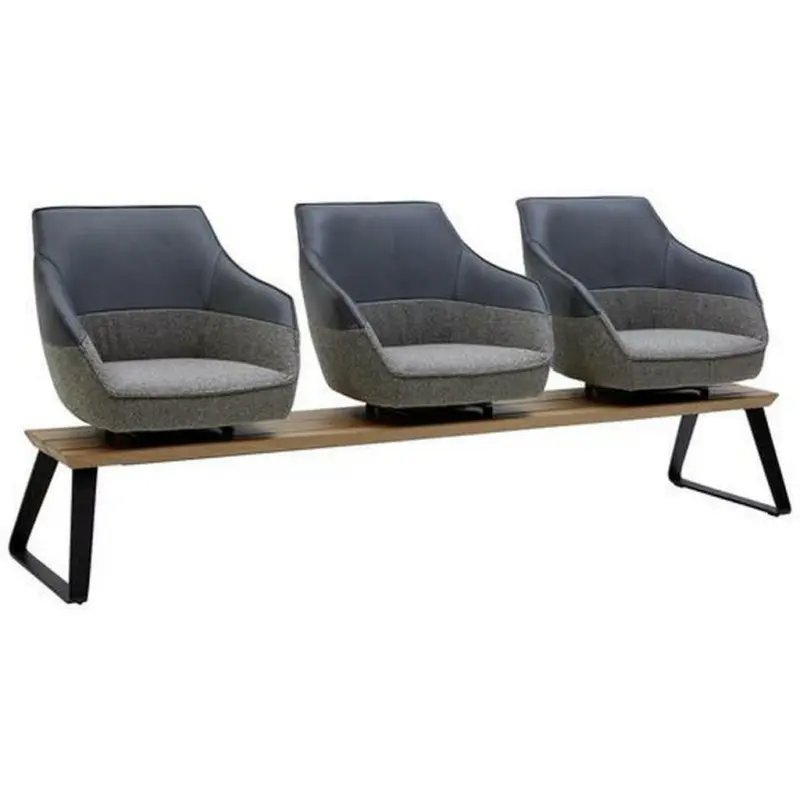 Sitzbank 210/87/67 cm in Anthrazit, Braun, Beige