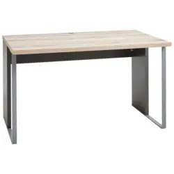 Schreibtisch 130/80/75 cm in Graphitfarben, Eichefarben