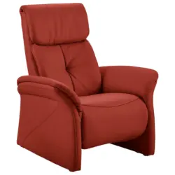 Sessel in Echtleder Hellrot