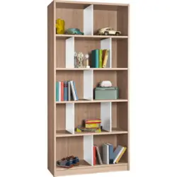 Regal 90/198/38 cm Weiß, Eichefarben