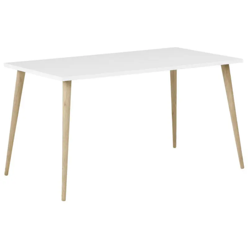 Schreibtisch 140/75/75 cm in Weiß, Eichefarben