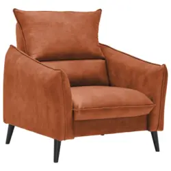 Sessel in Velours Rostfarben