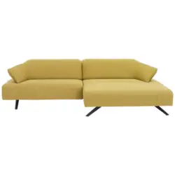 Ecksofa in Struktur Currygelb