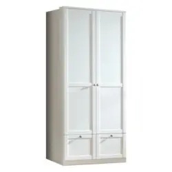 Drehtürenschrank in Weiß