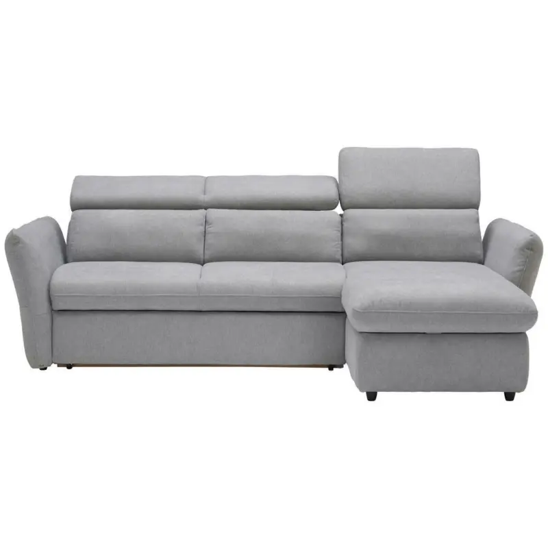 Ecksofa in Mikrofaser Hellgrau