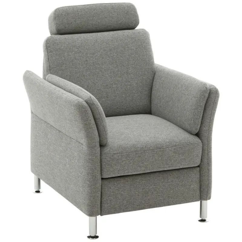 Sessel in Flachgewebe Grau