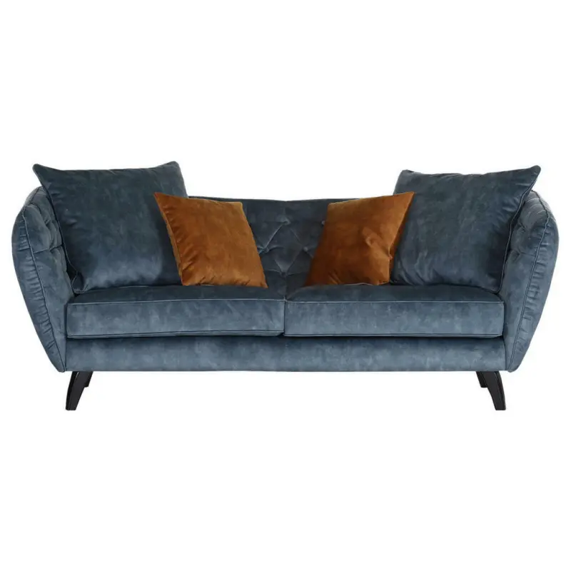 Sofa in Flachgewebe Petrol