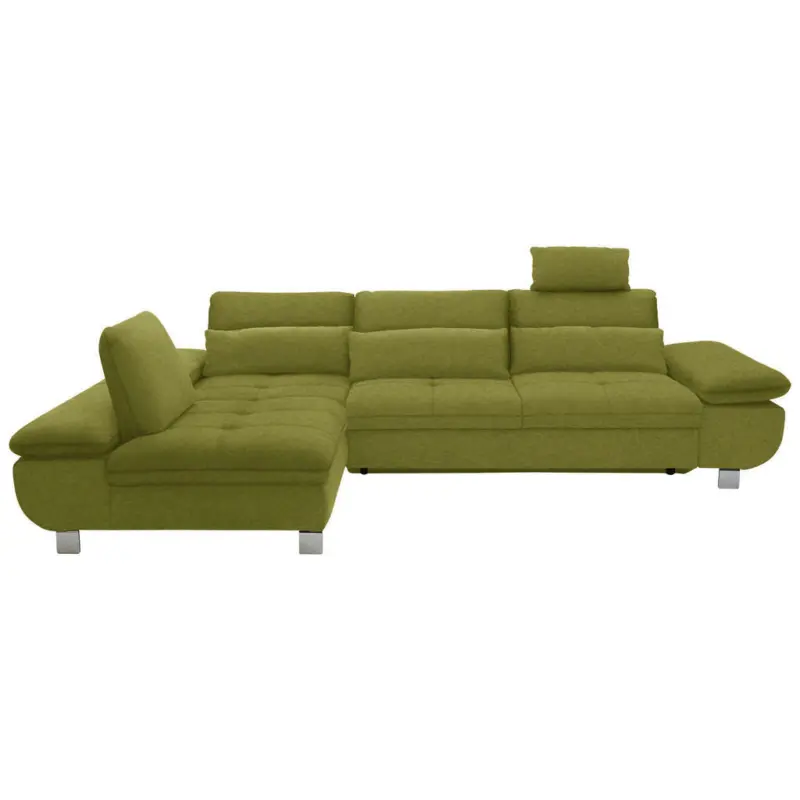 Ecksofa in Webstoff Grün