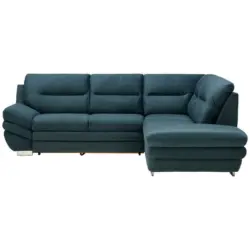 Ecksofa in Mikrofaser Petrol