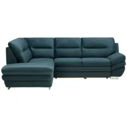 Ecksofa in Mikrofaser Petrol