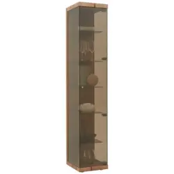 Vitrine in vollmassiv Kerneiche Eichefarben