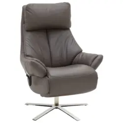 Relaxsessel in Leder Grau