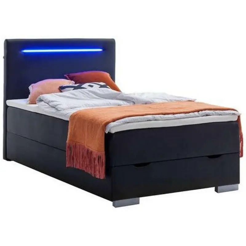 Boxspringbett 140/200 cm in Schwarz