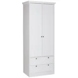 Drehtürenschrank in Weiß