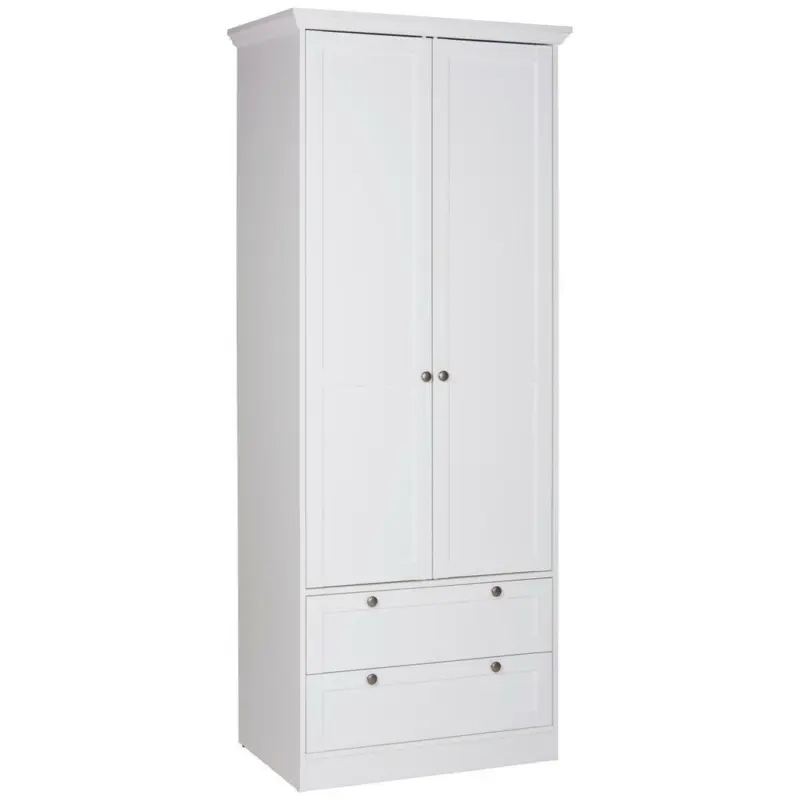 Drehtürenschrank in Weiß