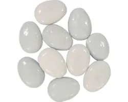Aquariumdekoration Glas-Nuggets 0,75 kg weißlich