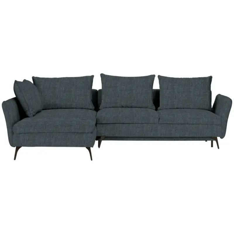 Ecksofa in Webstoff Türkis