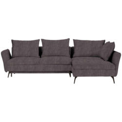 Ecksofa in Webstoff Grau