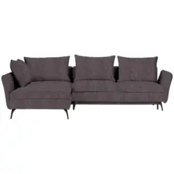 Ecksofa in Webstoff Grau
