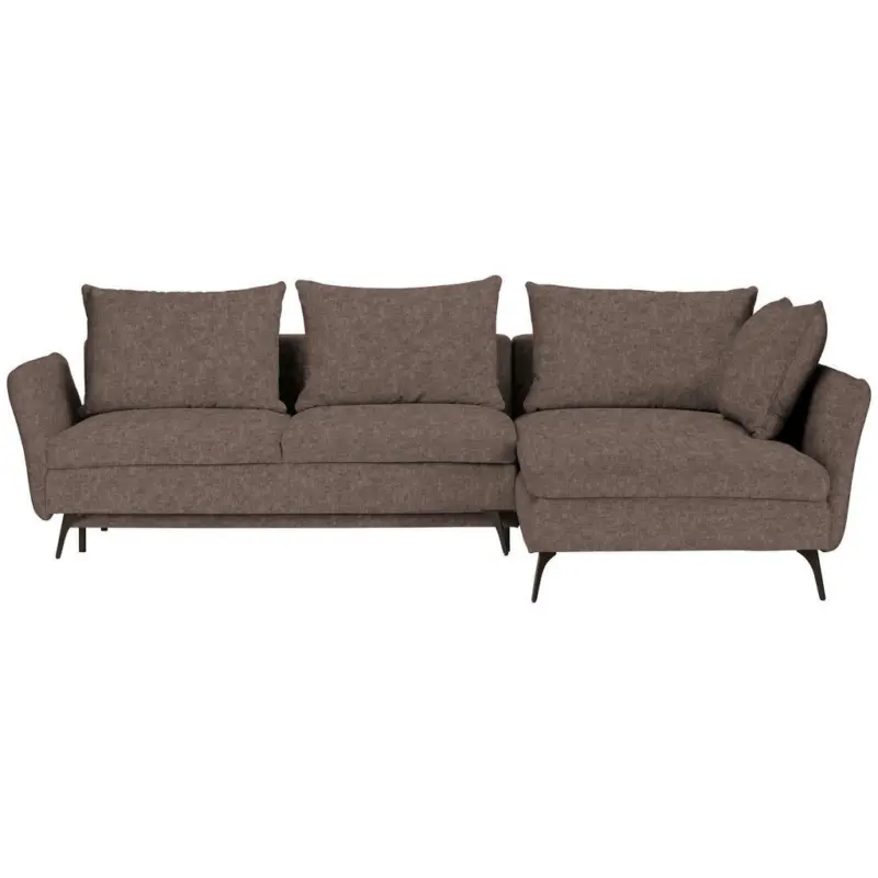 Ecksofa in Webstoff Braun