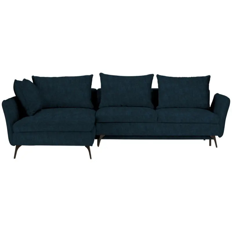 Ecksofa in Webstoff Petrol
