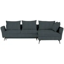 Ecksofa in Webstoff Türkis